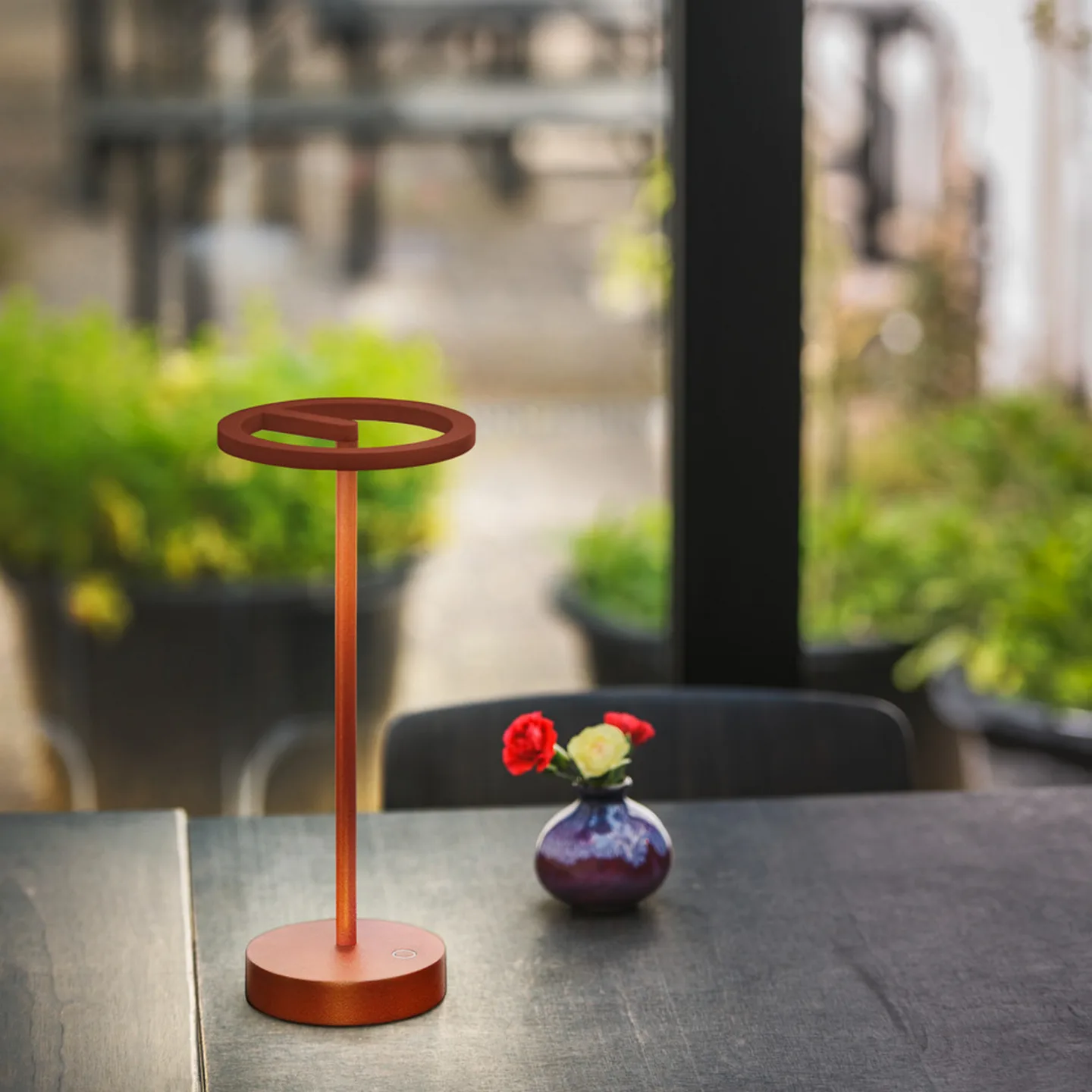 Vinolina One Portable Tischleuchte IP54 Rust - SLV - Terrasse - Modern - Aluminium - Einflammig