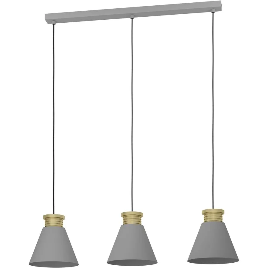 Eglo Pendellampe Twicken Gold/Grau Stahl 22 cm 110 cm