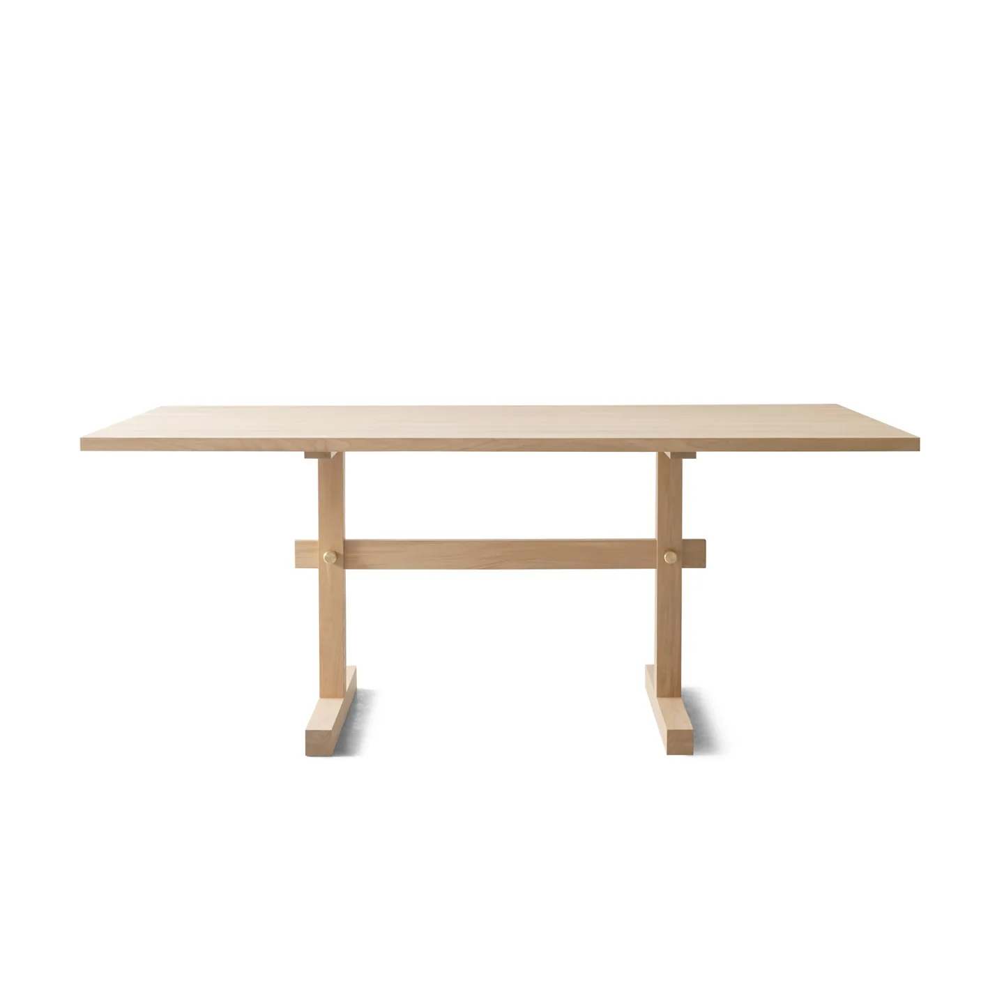 Eberhart Furniture - Gaspard 180 Dining Table / Oak Light / Brass - Matbord - Träfärgad - Trä