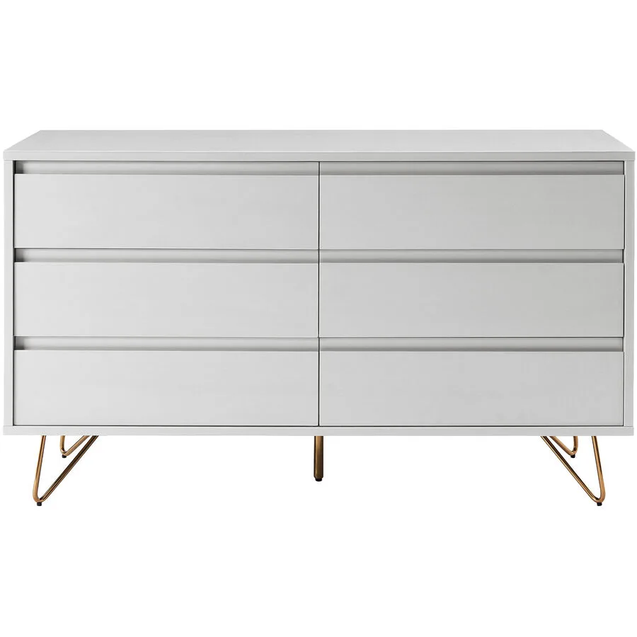 Kommode Austin Weiss, Gold MDF, Metall B 120 H 70 cm