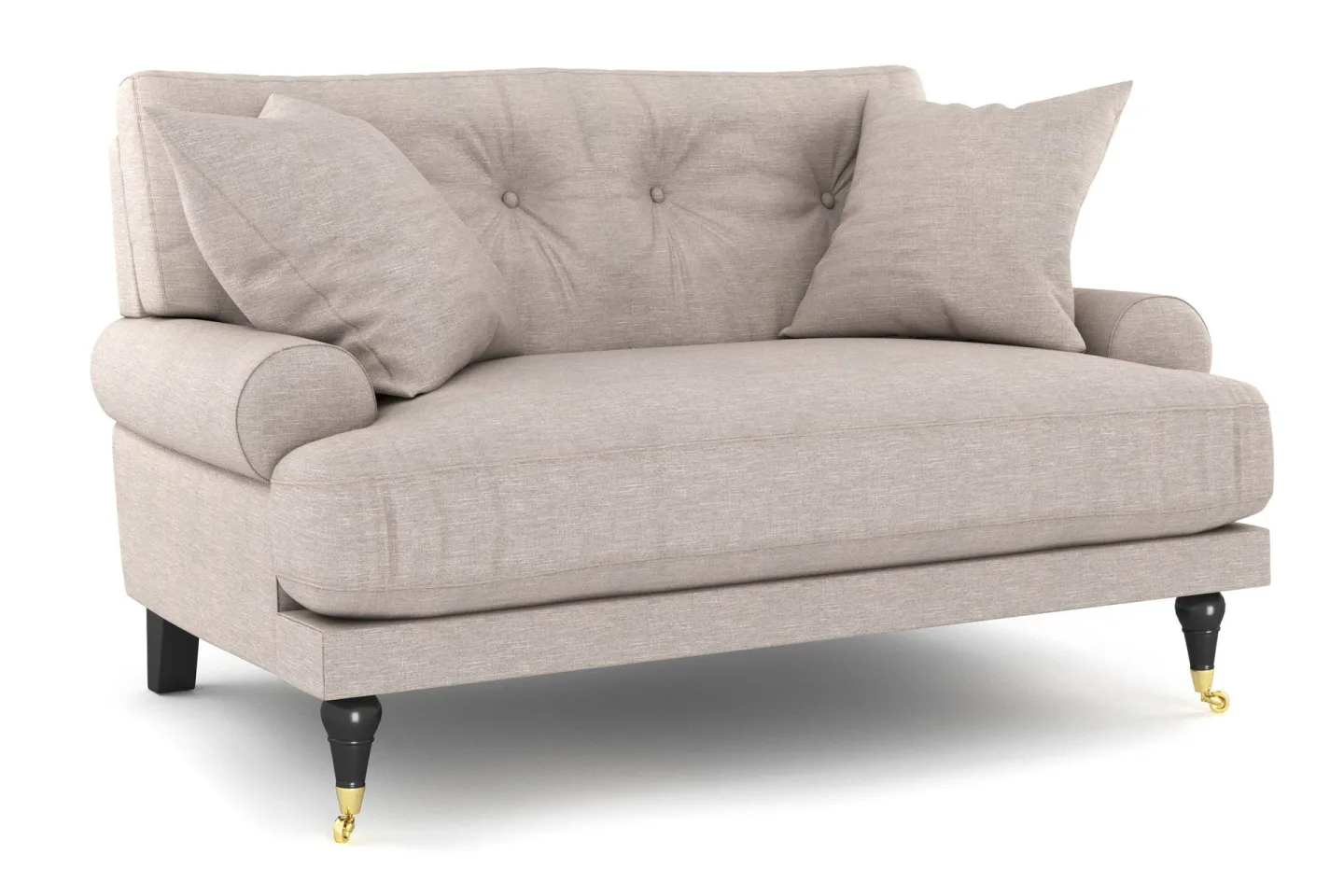 Andrew Loveseat - Beige/Mässing