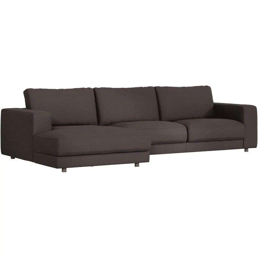 Ecksofa Ava Links Bezug: 88% Polyester, 12% Polyacryl mocca B 320 T 170 cm - Möbel Konfigurator: Traummöbel individuell zusammenstellen