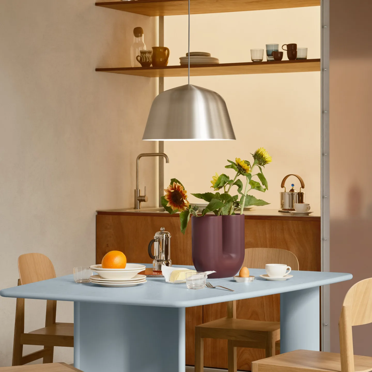 Ambit Pendelleuchte Ø 25 Grey - Muuto - Wohnzimmer - Design - Aluminium - Einflammig