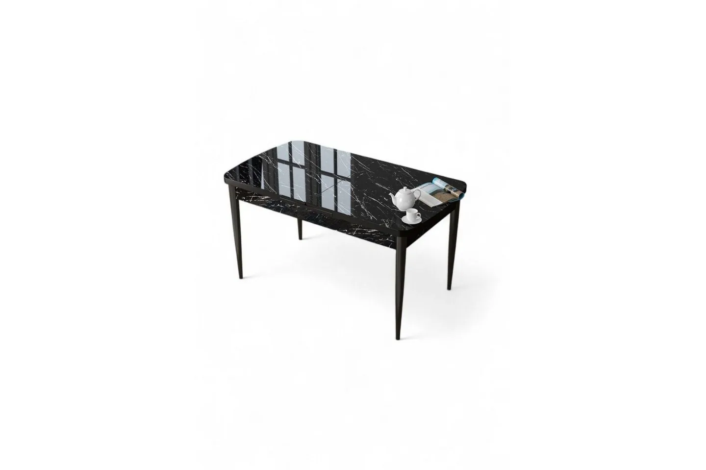 Ostwerwal Matbord 132 cm Rektangulär - Svart