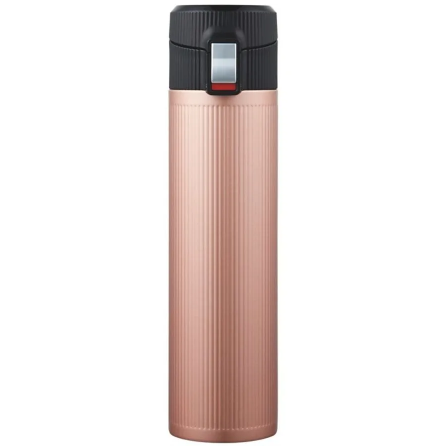 Lock&Lock Trinkflasche Titan One Touch lila/rosa/rosè gold Edelstahl/Kunststoff 0.33 l B 7 cm