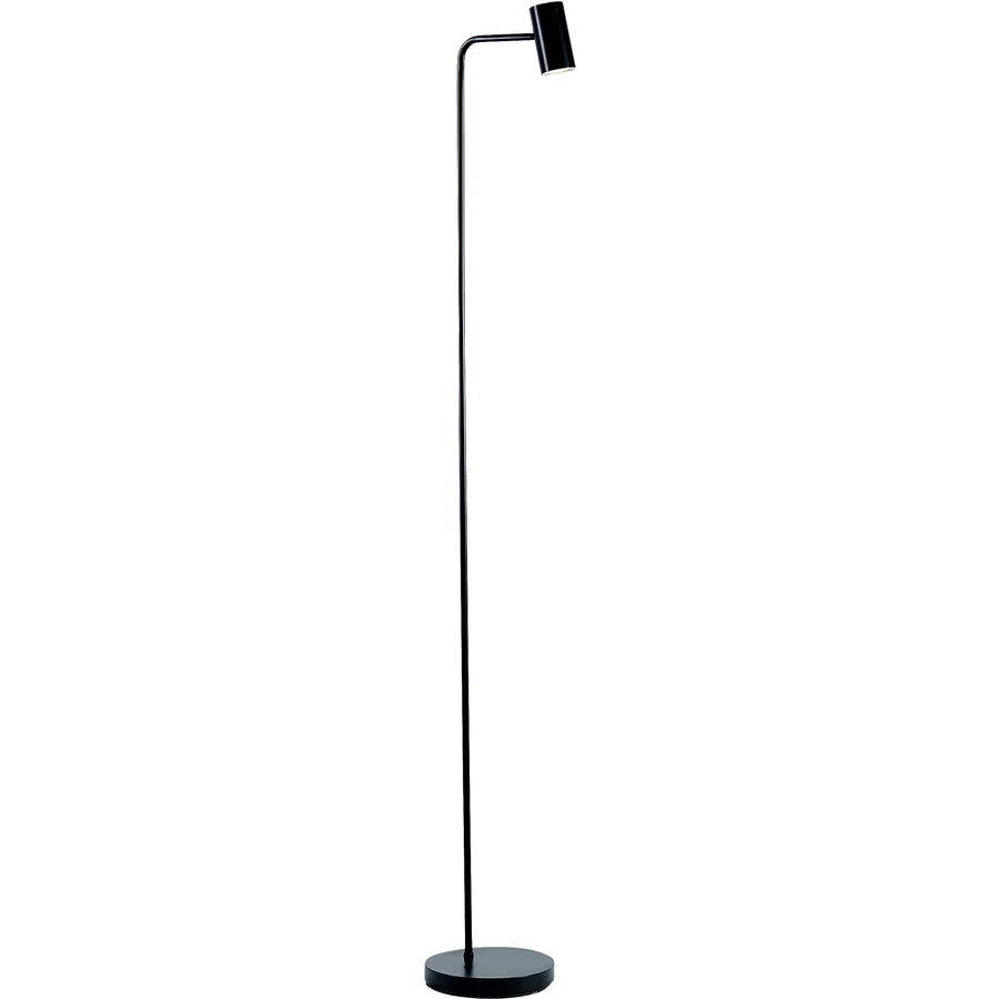 Leselampe Marmentino Schwarz Metall 20 cm 147 cm Drehbar - Farbe: Schwarz matt