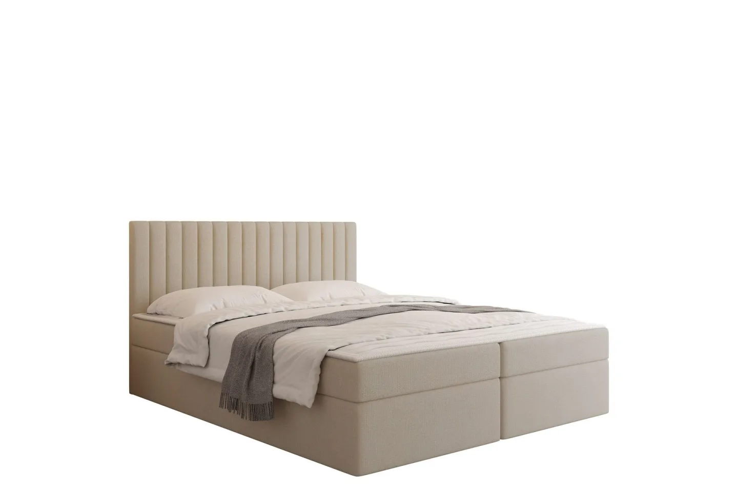 Calrosor Sängpaket Kontinentalsäng med Förvaring 180x200 cm - Beige