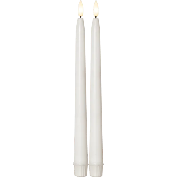 Star Trading - LED Antikljus Flamme Slim - Batteriljus - Vit