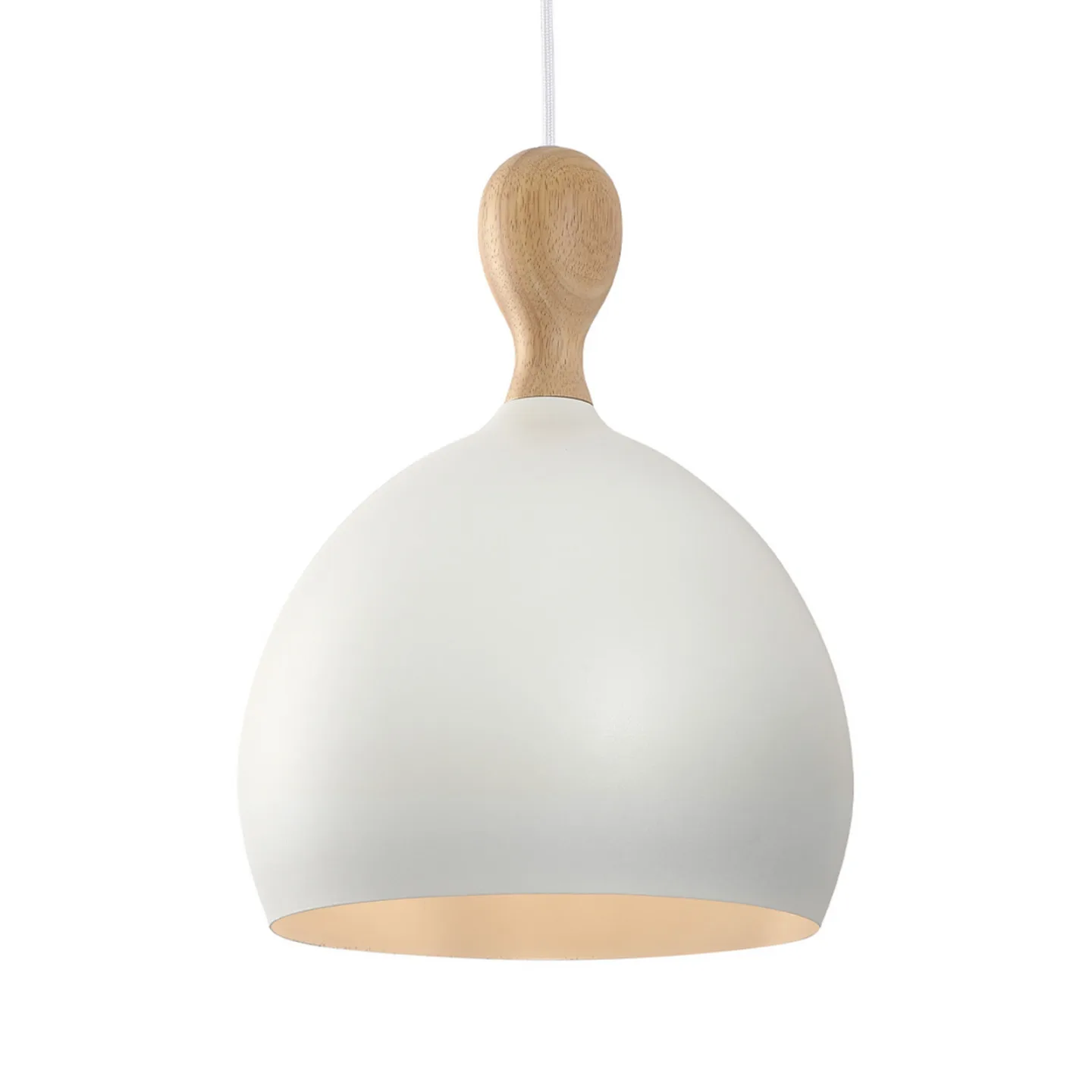 Dueodde Hängelampe, weiß, Ø 24 cm, Metall, E27 - Halo Design - Wohnzimmer - Skandinavisch - Einflammig