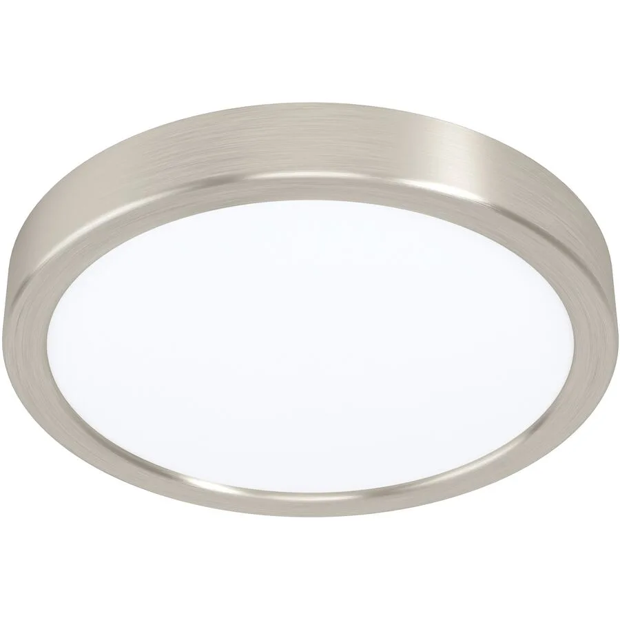 Eglo Deckenlampe Fueva 5 Grau Stahl/Kunststoff 21 cm 2.8 cm - Farbe: Nickel matt - LED - Lichtfarbe: Helles Neutralweiss - Material: Kunststoff/Stahl