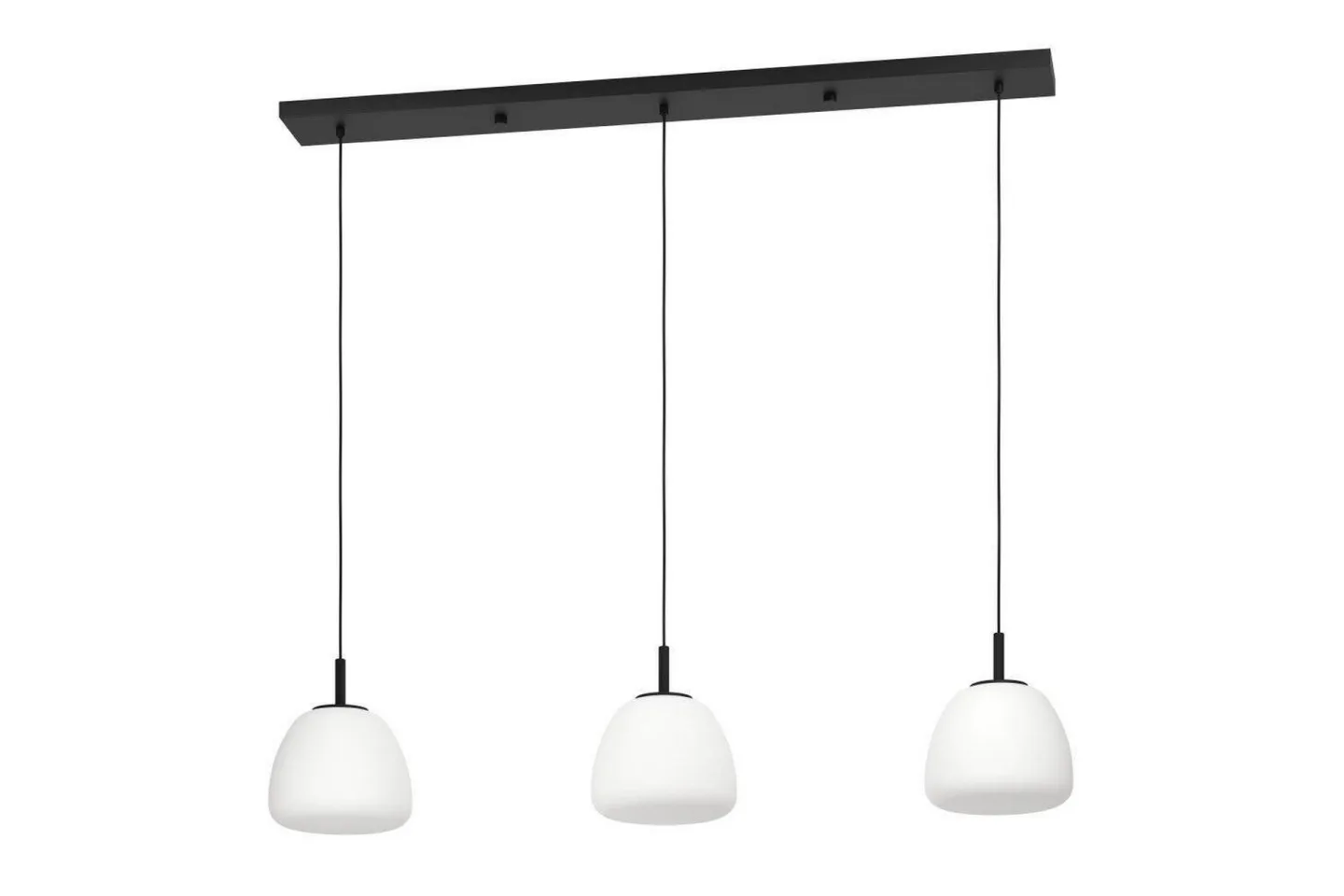 Takpendel Eglo Balmes Svart/Opalvit med 3 Lampor -
