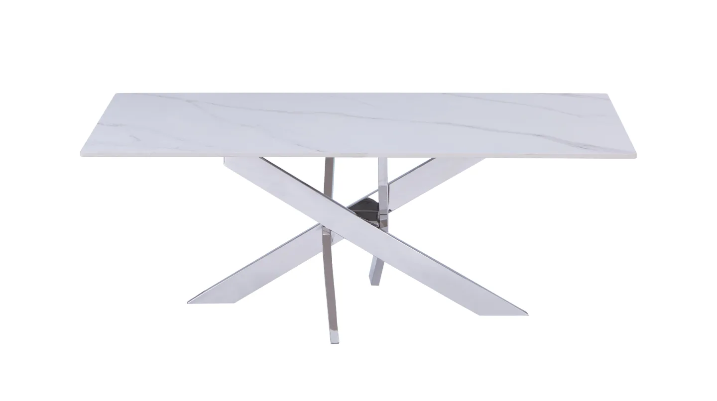 Couchtisch weiß Keramik 120 x 65 cm - LEDARNO