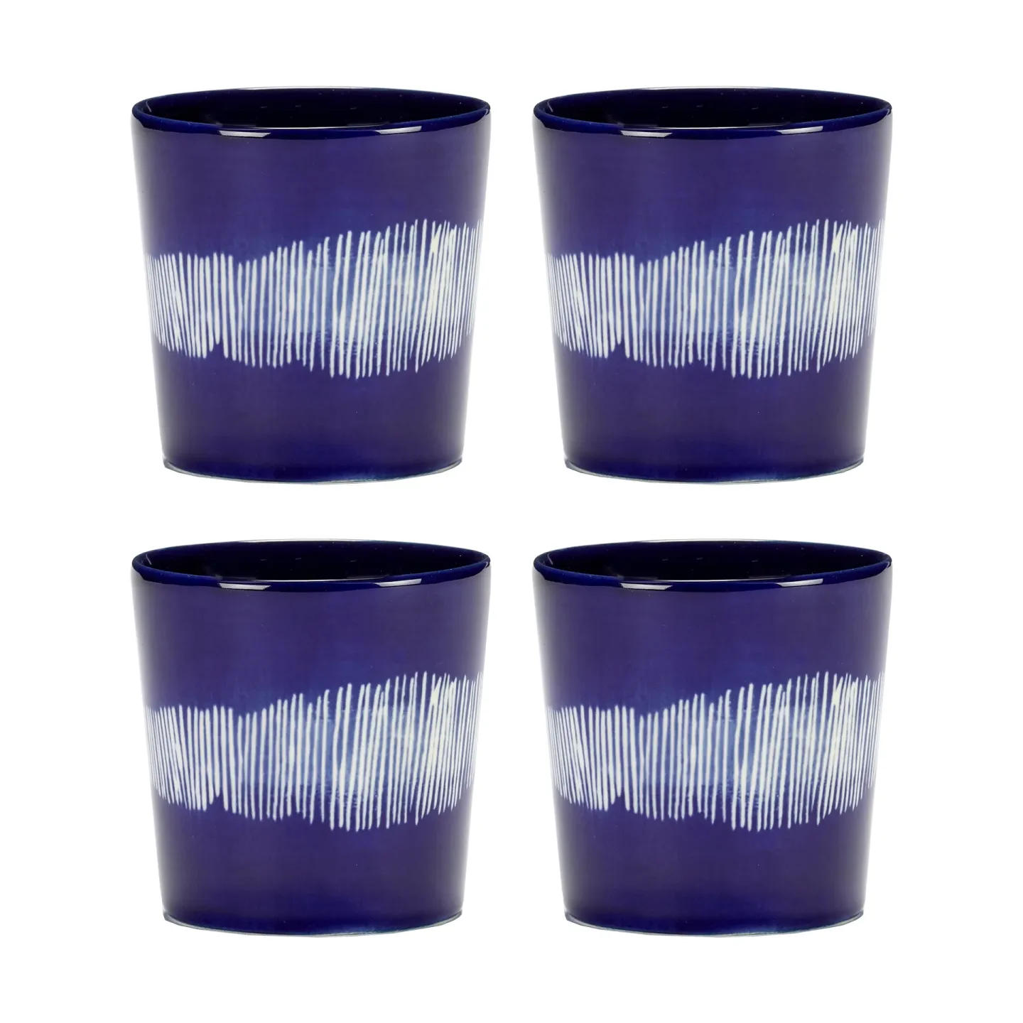 Serax Ottolenghi Feast Kaffeetasse 25 cl 4er Pack Dark blue-white