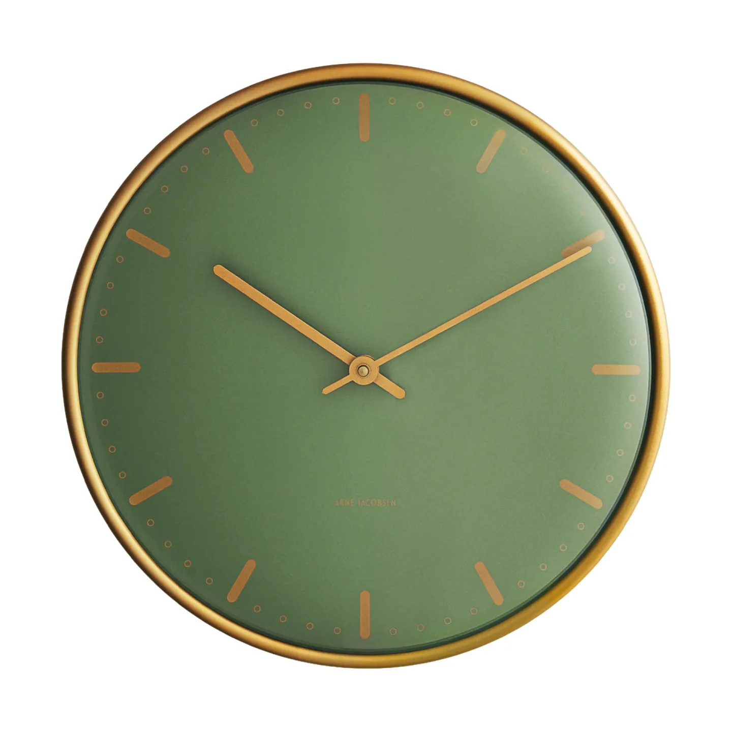 Arne Jacobsen Clocks Arne Jacobsen City Hall Wanduhr Grün, Ø29 cm