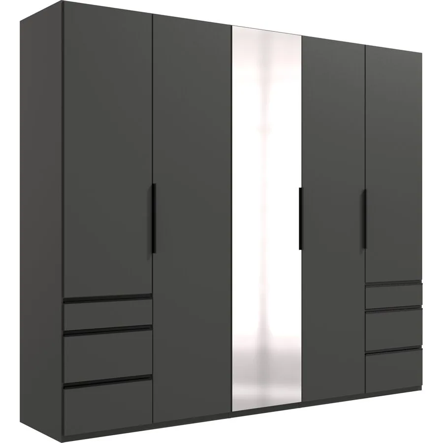 Kleiderschrank Sanko graphit Holzwerkstoff B 250 cm