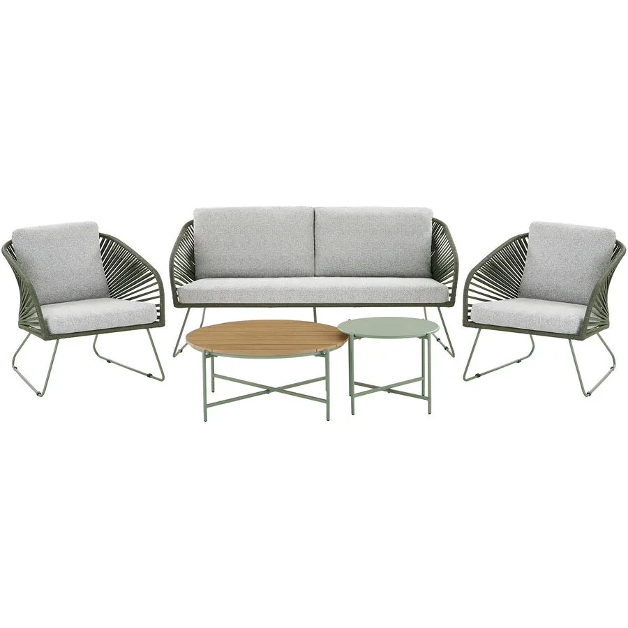 Gartenlounge Veyron Grau/Grün Polyester T 79 H 73 cm