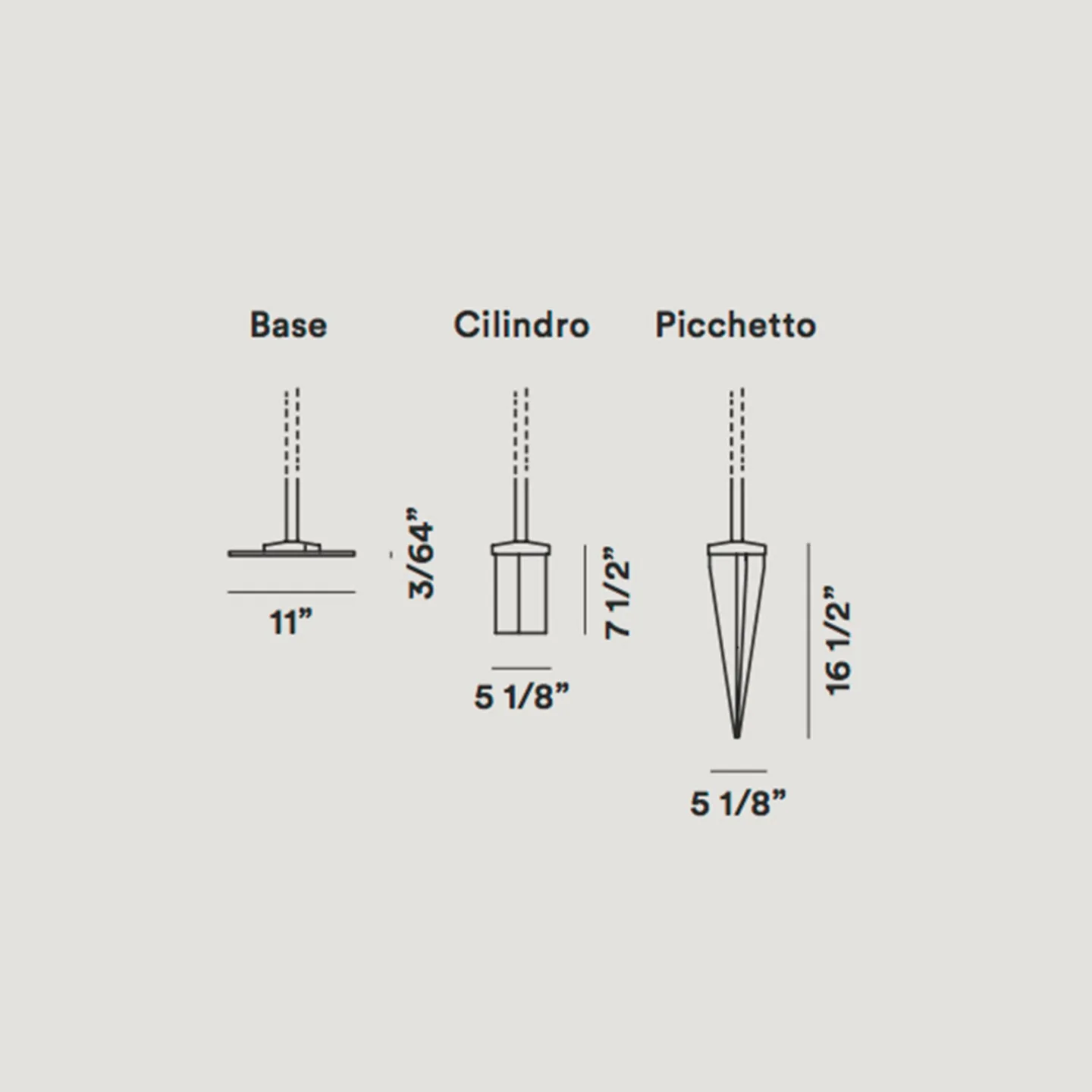 Havana pollare med underjordisk Basis, vit – Foscarini - Terrass - Plast