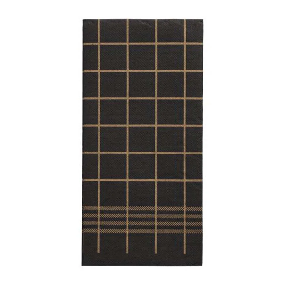Kitchen towel 2 lags servetter 30 pack svart/guld