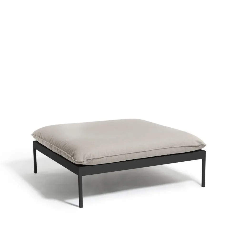 Skargaarden Bönan fotpall Light grey-mörkgrå aluminium