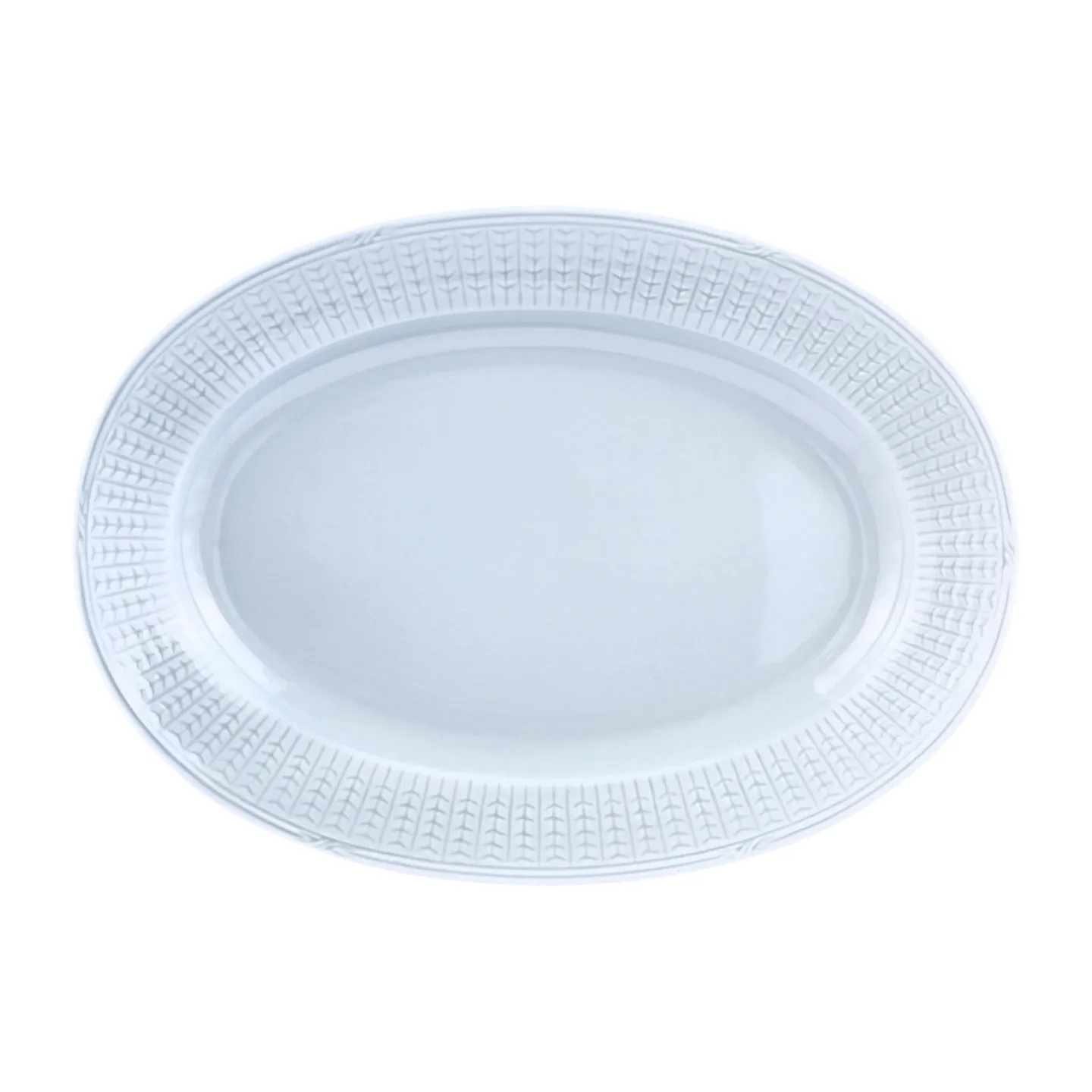 Rörstrand Swedish Grace Teller oval 32cm Grau-blau