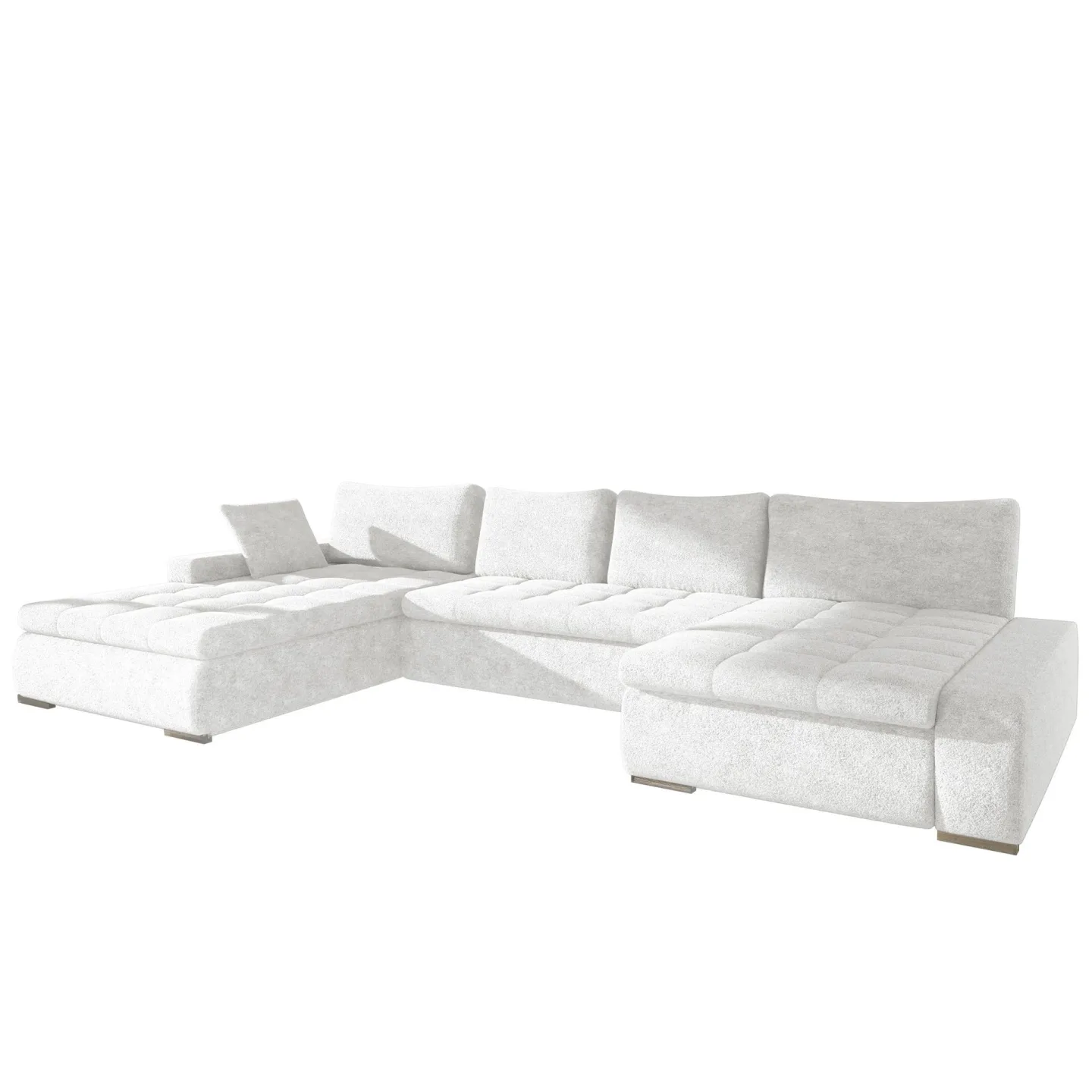 Cillo 5-sits U-formad bäddsoffa med dubbeldivan - vit