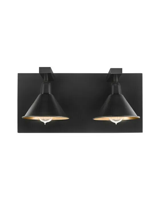 Anzio vägglampa dubbel svart