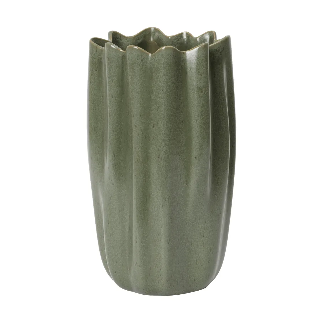 Ferm Living Nium Vase Dark sage, 23 cm