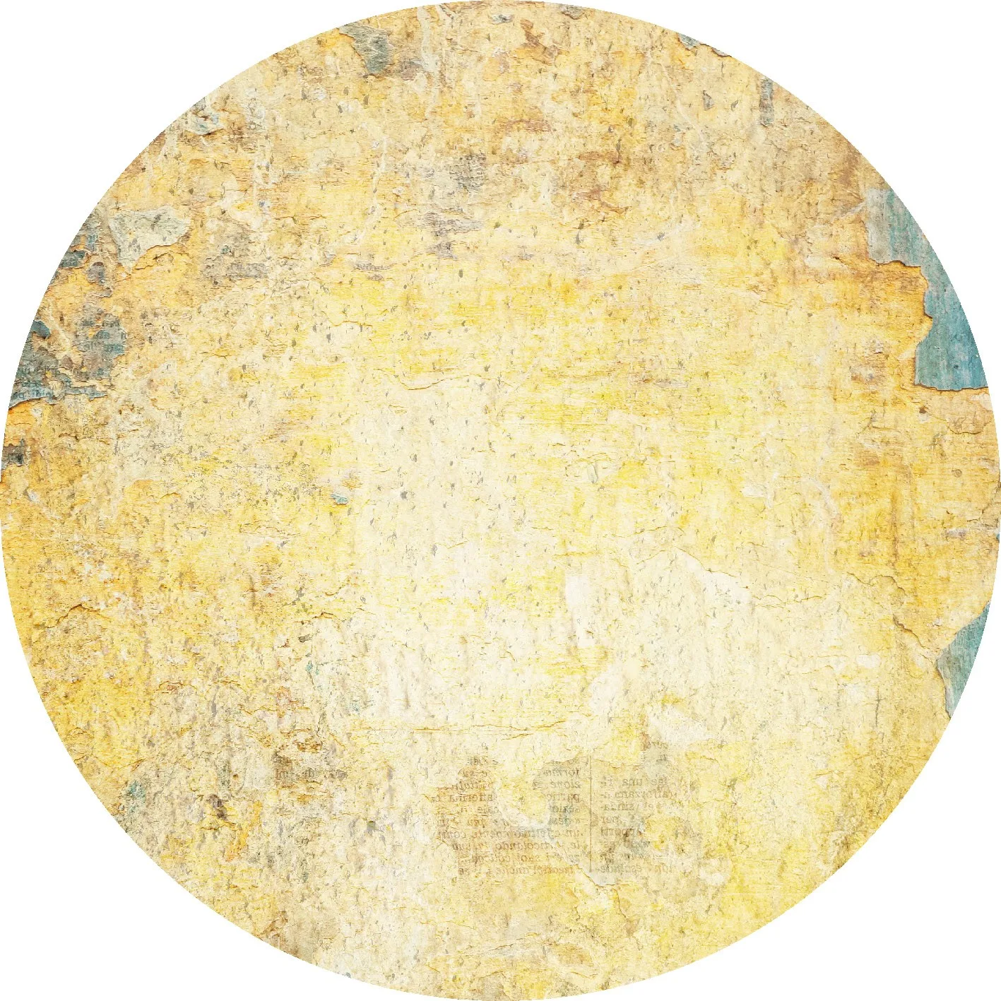 Rundt teppe - Palau (gull/beige/blå) (Størrelse: Ø 160 cm)