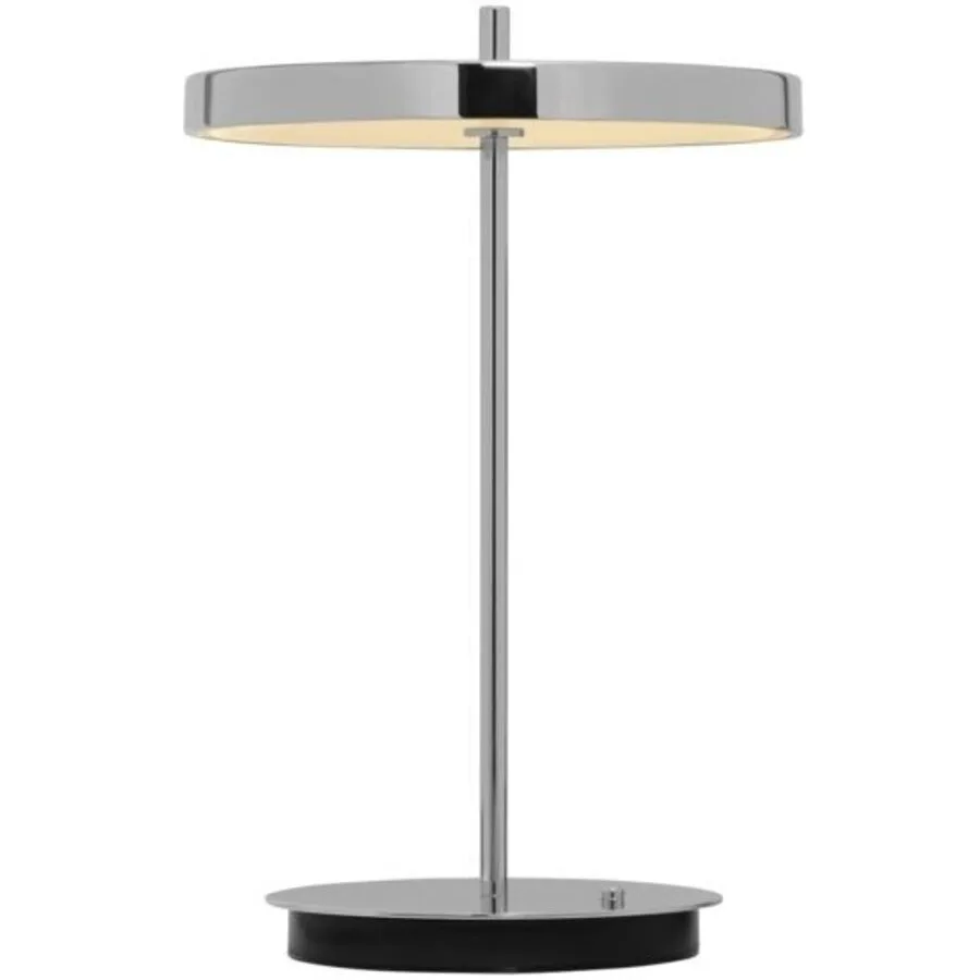 Asteria Move Portable Tischleuchte Polished Steel - UMAGE - Wohnzimmer - Design - Metall - Mit Schirm