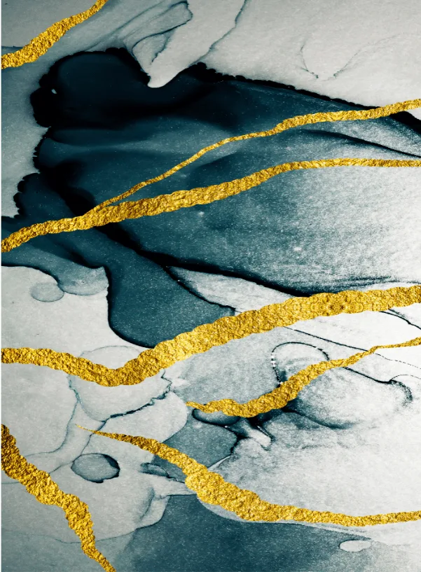 Wilton-teppe - Alvaro (blå/hvit/gull) (Størrelse: 160 x 230 cm)