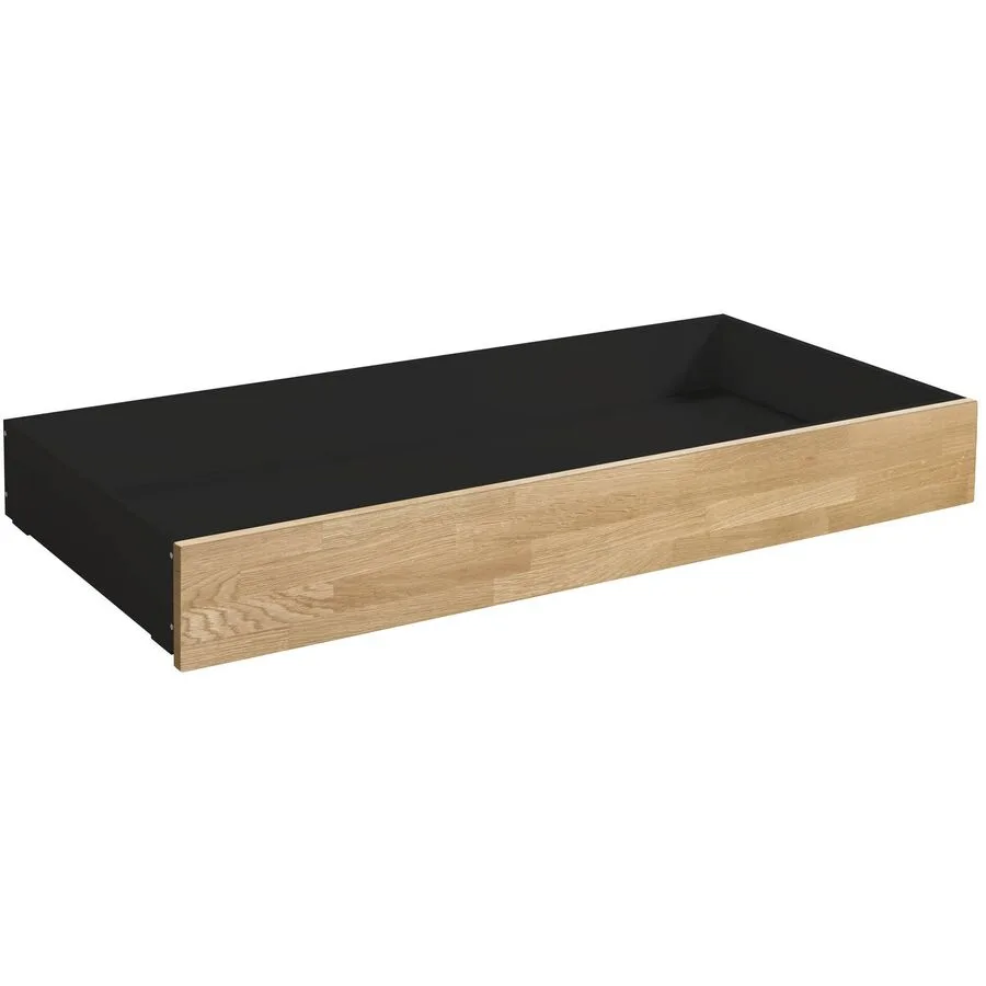Hasena Bettschubkasten Roll-Box Eiche Bianco/Anthrazit Eiche/MDF Massivholz B 137 T 67 cm
