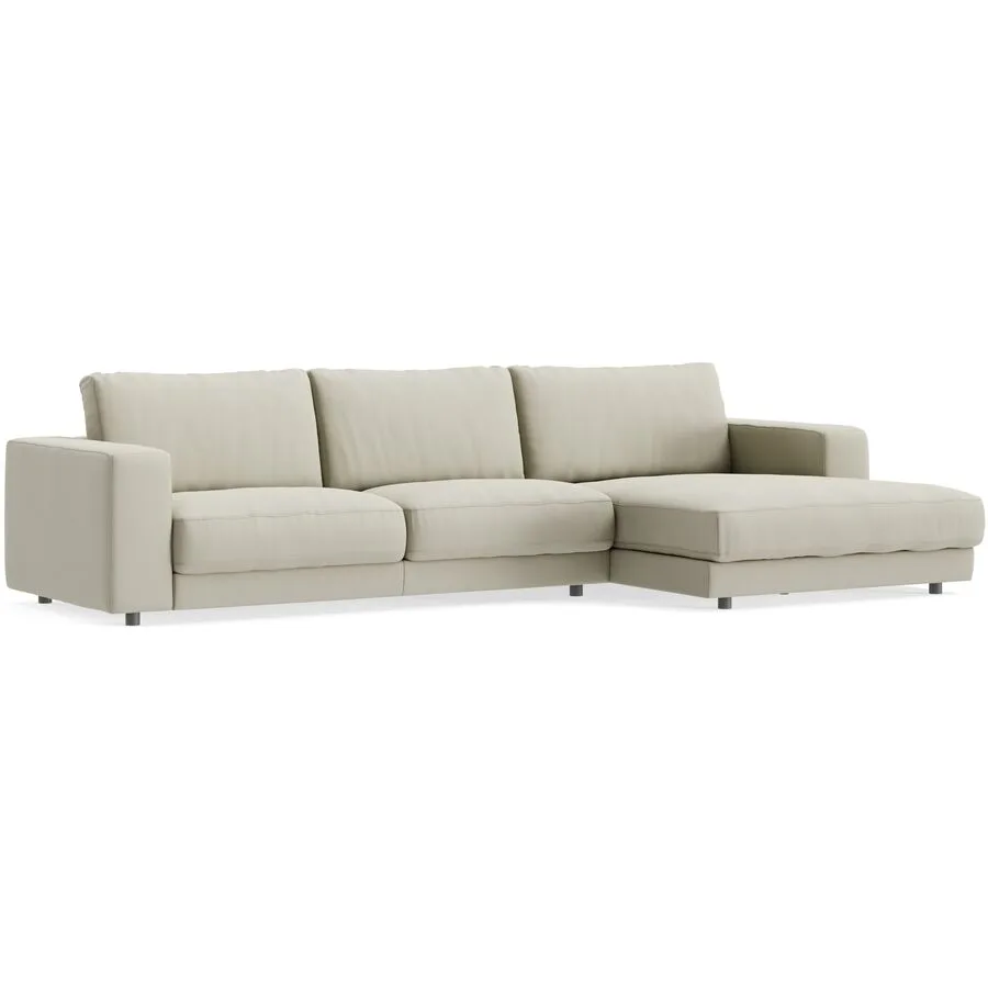 Ecksofa Ava Rechts Bezug: 100% Polyester silver B 330 T 170 cm - Möbel Konfigurator: Traummöbel individuell zusammenstellen