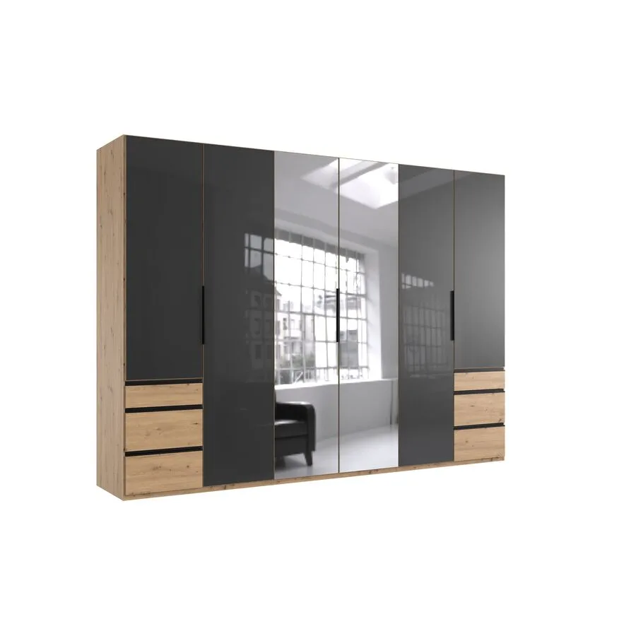 Kleiderschrank Sanko Eiche Nachbildung Holzwerkstoff B 300 cm