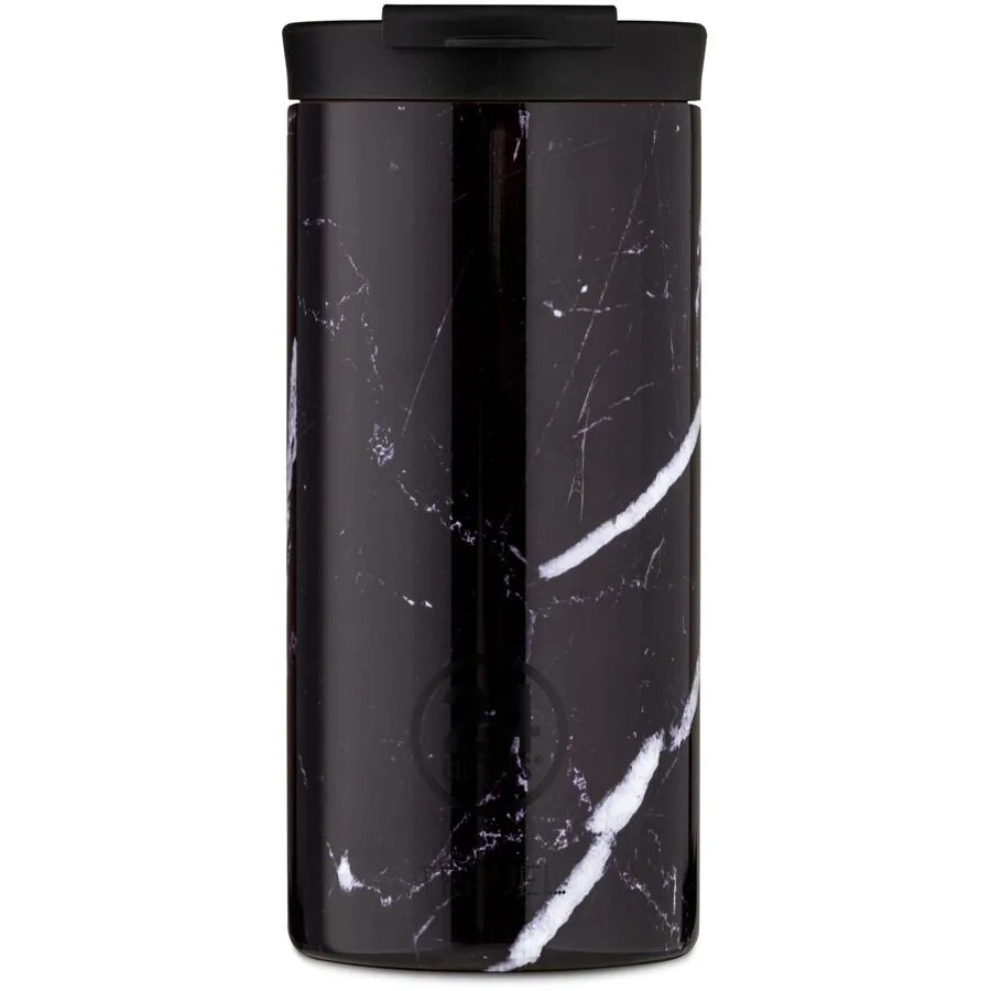 Thermobecher 24 Bottles Weiss Edelstahl 18.5 cm - Farbe: Black Marble