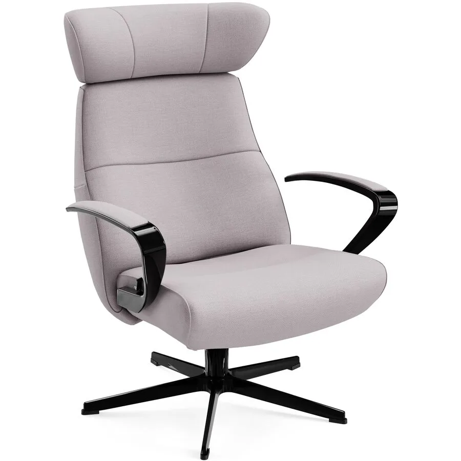 Conform Sessel Enno Soft Purple, Schwarz Stoff, Aluminium T 163 B 81 H 99 cm - Möbel Konfigurator: Traummöbel individuell zusammenstellen