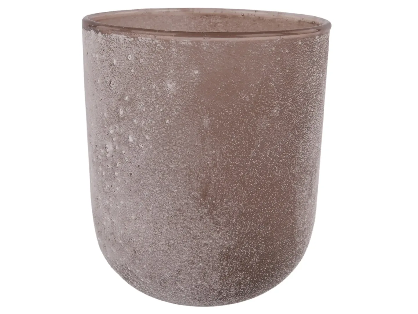 Decofinder Windlicht Glas Matt Braun D: 12 cm | Schubiger Möbel