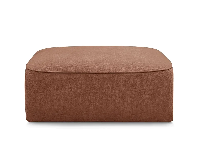 Hocker BOBOCHIC LEOPOLD 90x96x42cm stoff mit textur orange