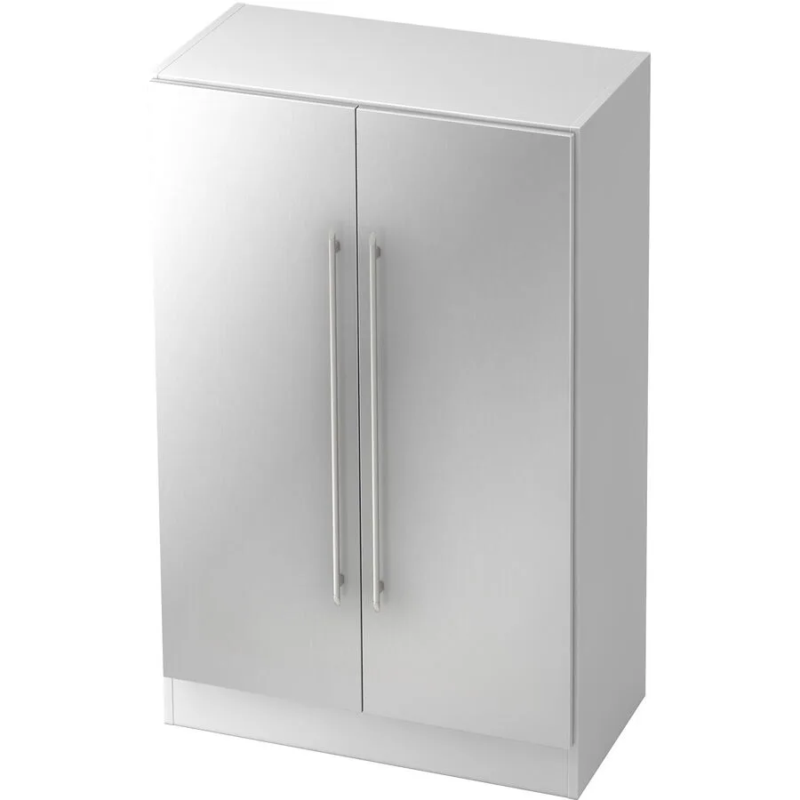 Aktenschrank Office Silber, Weiss Holzwerkstoff B 80 H 127 cm