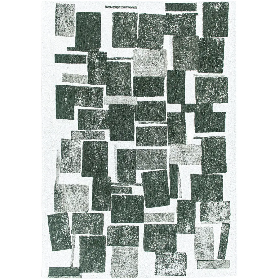 Teppich Lucia Dunkelgrün, Hellgrün, Weiss Anderes Muster Polyester 200 x 280 cm