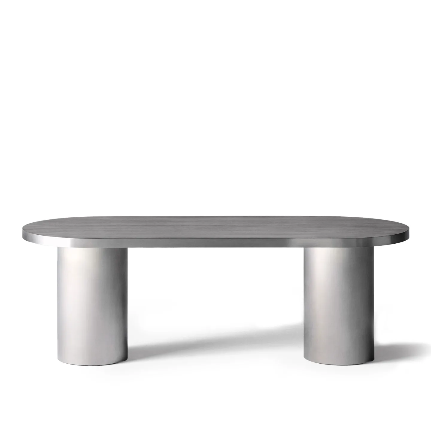 Dusty Deco - Cufflink Dining Table Oval, 220 cm - Matbord - Silver - Metall