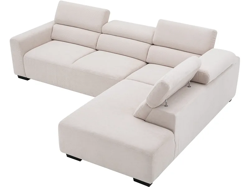Ecksofa TORONTO Stoff beige