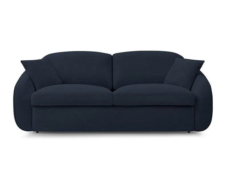 3er Sofa BOBOCHIC CEZANNE Stoff dunkelblau