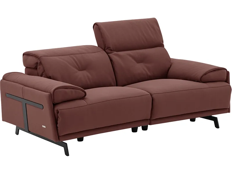 2er Sofa CAMPO DE FIORI SIENA Echtleder rot