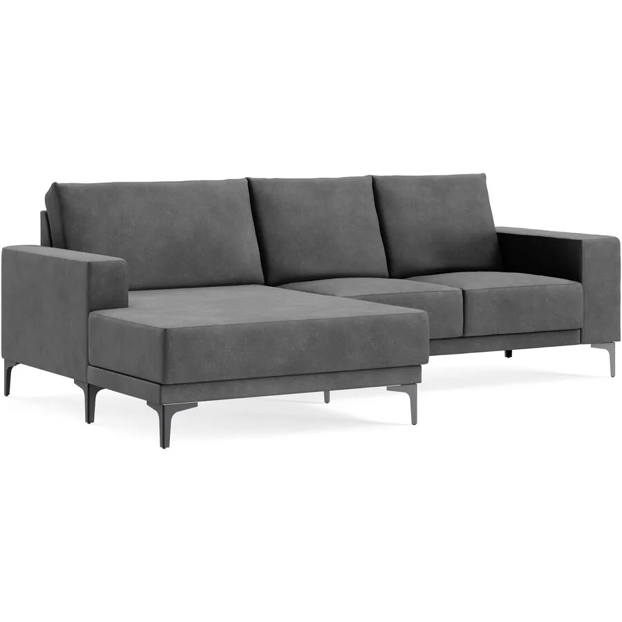 Ecksofa Bivio Links ADORE - 67 anthracite B 246 T 152 cm - Möbel Konfigurator: Traummöbel individuell zusammenstellen