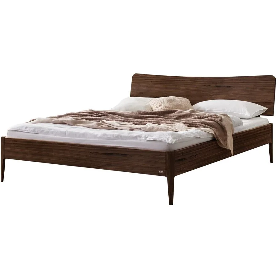 Hasena Bett Castello Natur Nussbaum Massivholz 140 x 210 cm