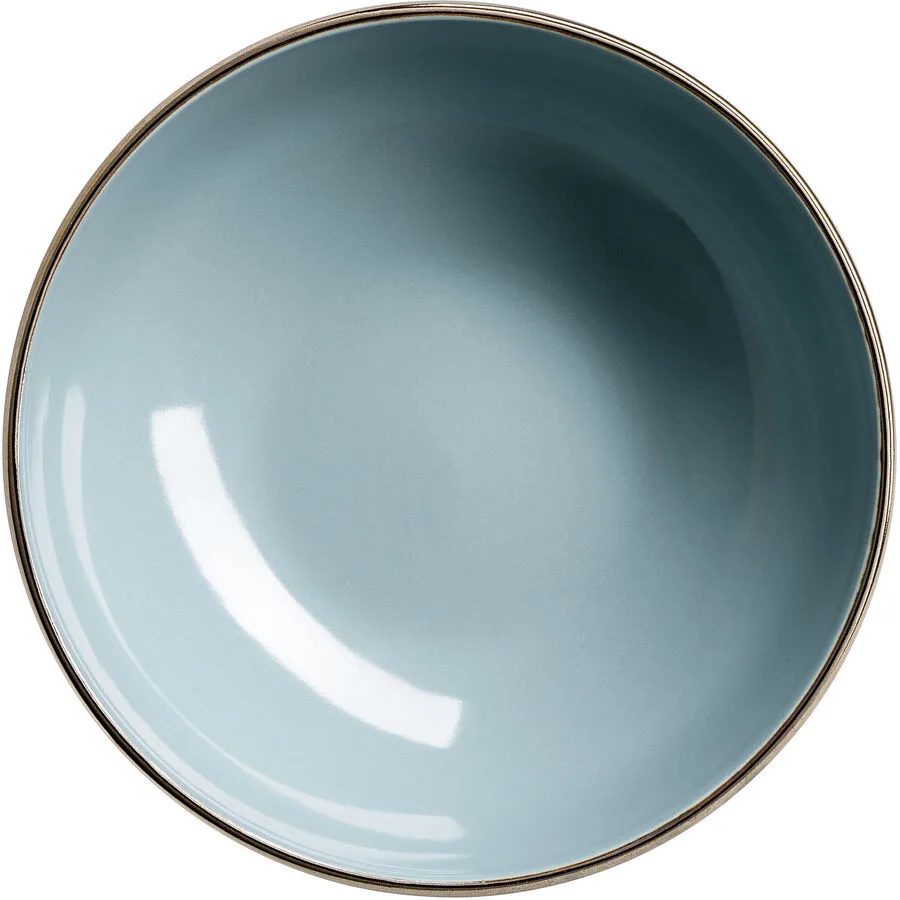 Schüssel Metallic Rim Blau Keramik 18 cm