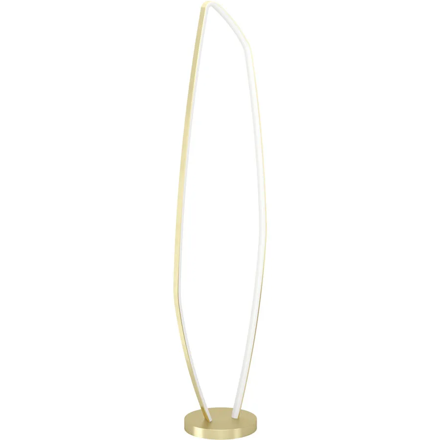 Eglo Stehlampe Vallerosa Aluminium/Stahl 128.5 cm - Farbe: messing gebürstet/smoky - LED - Lichtfarbe: Warmweiss - LED Energiesparlampen