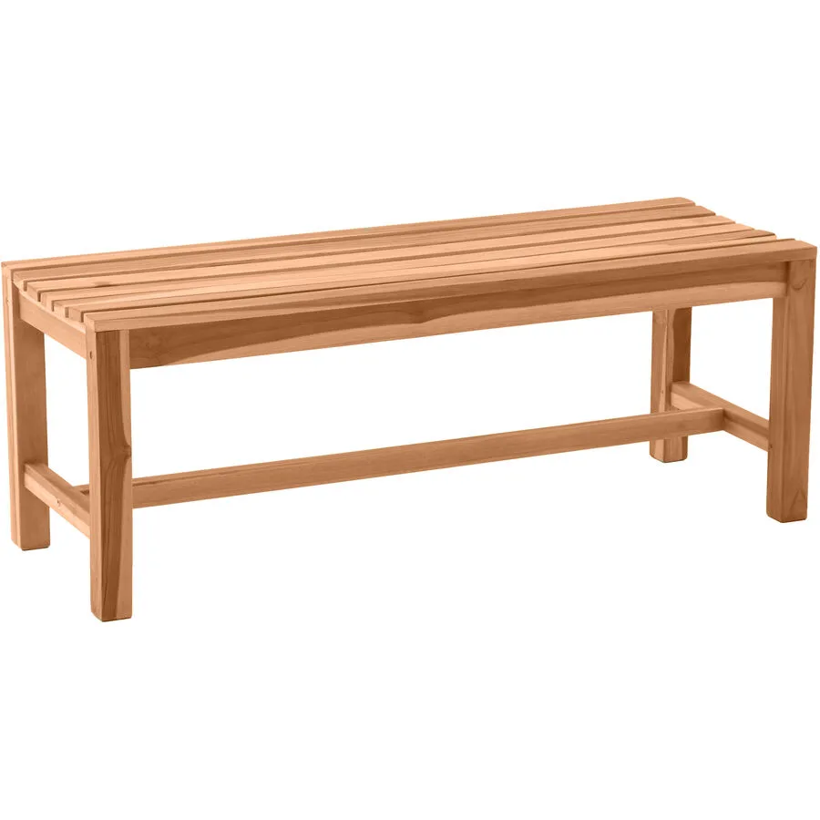 Gartenbank Veit braun Teak B 120 T 42 H 45 cm