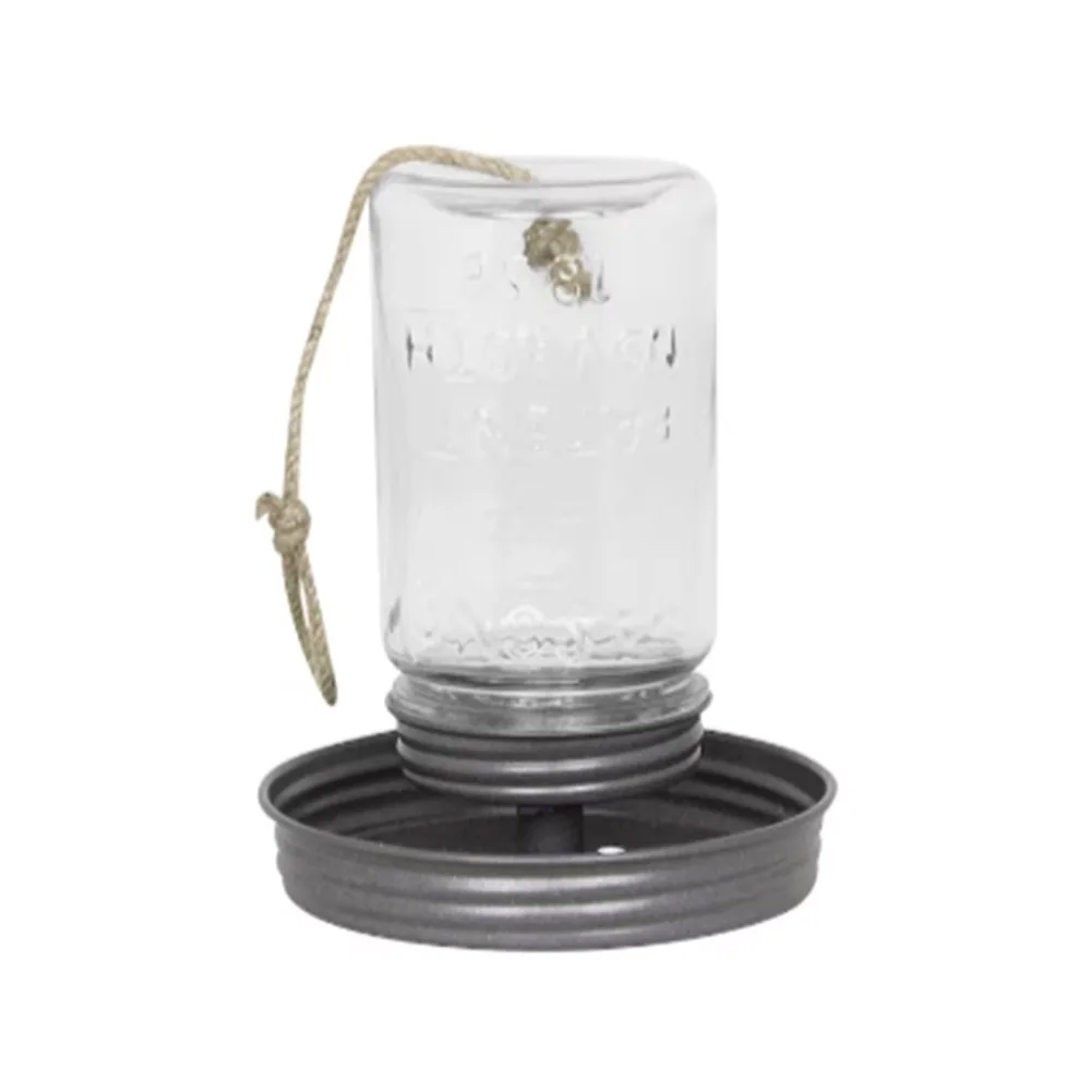 Fågelmatare med glas & järn