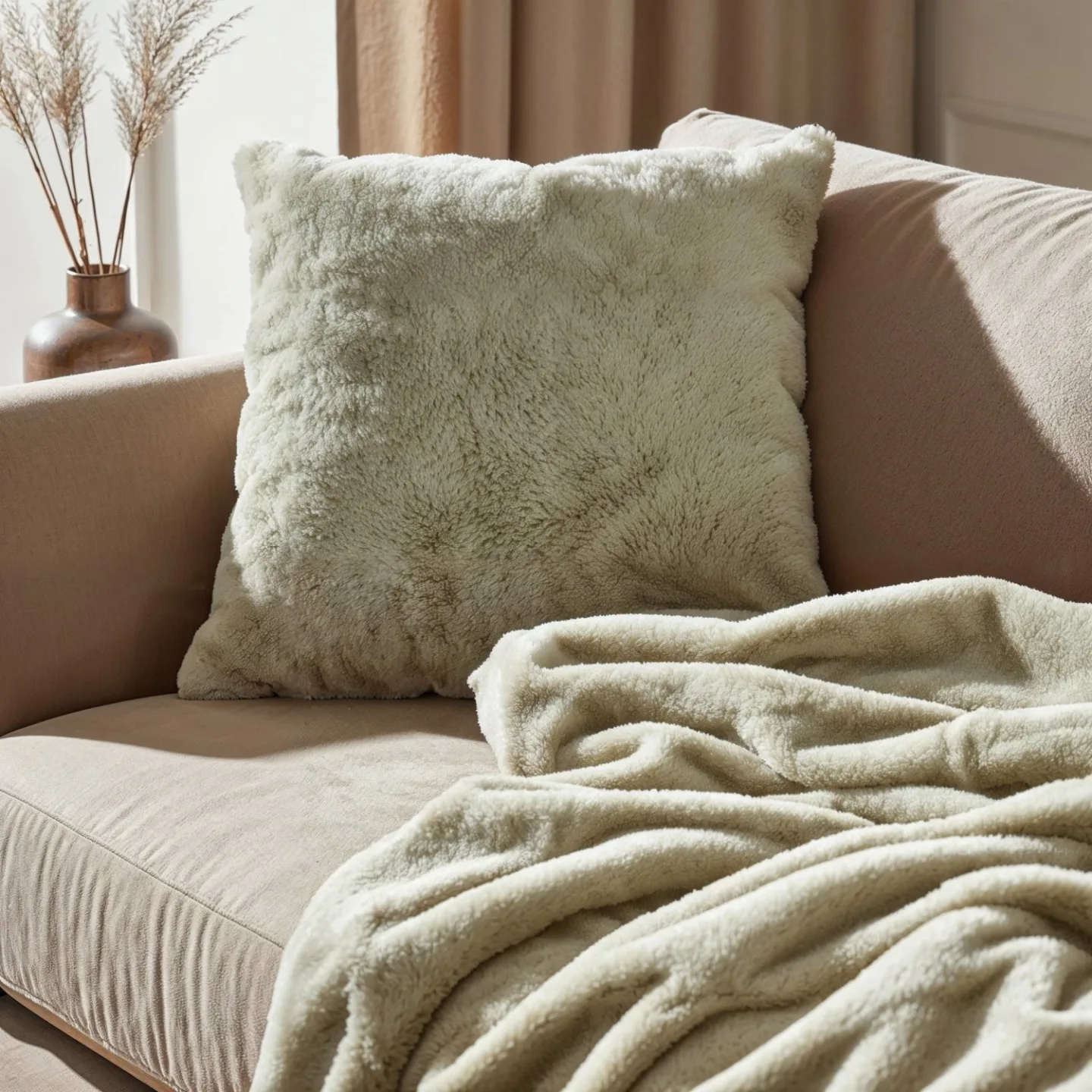 Putetrekk - Aranga Super Soft (lysegrønn) (Størrelse: 45 x 45 cm)